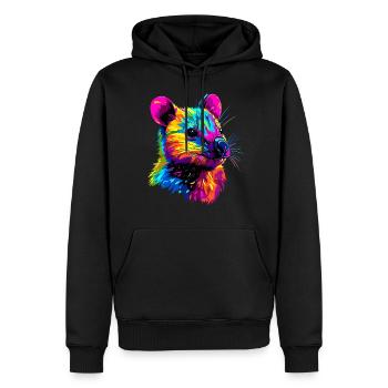 Quokka Be Quokka Joyeux Coloré Australie Quokkas - Sweat à capuche Premium bio Homme - noir - Devant - Nico (187cm)