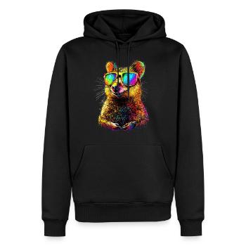 Lunettes de soleil Quokka Rainbow Australia Quokkas - Sweat à capuche Premium bio Homme - noir - Devant - Nico (187cm)
