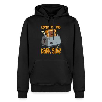 Venez du côté obscur ! - Sweat à capuche Premium bio Homme - noir - Devant - Nico (187cm)
