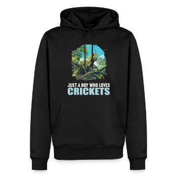 Grillen Grille - Männer Premium Bio Hoodie - Schwarz - Vorne - Nico (187cm)