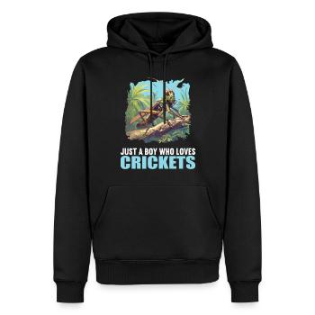Grillen Grille - Männer Premium Bio Hoodie - Schwarz - Vorne - Nico (187cm)