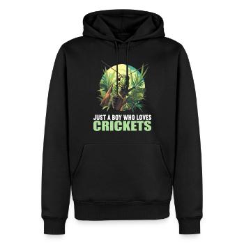 Grillen Grille - Männer Premium Bio Hoodie - Schwarz - Vorne - Nico (187cm)