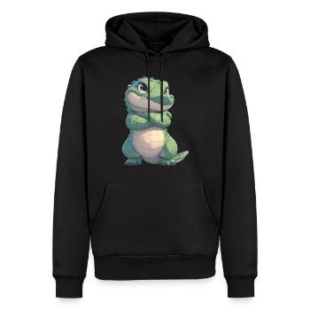 Crocodiles Crocodile - Sweat à capuche Premium bio Homme - noir - Devant - Nico (187cm)