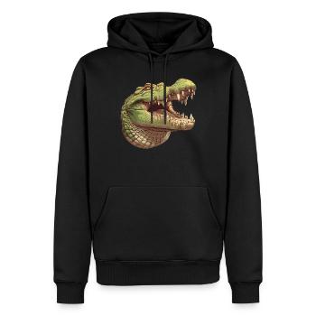 Crocodiles Crocodile - Sweat à capuche Premium bio Homme - noir - Devant - Nico (187cm)