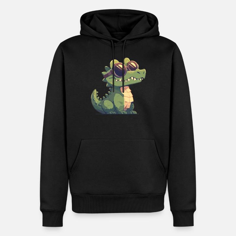 Krokodile Krokodil - Männer Premium Bio Hoodie - Schwarz