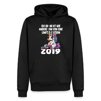 Limited Edition 2019 Geburtstag 2019 Geboren - Männer Premium Bio Hoodie - Schwarz - Vorne - Nico (187cm)