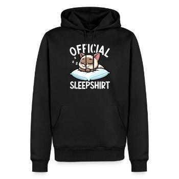 Chemise de nuit officielle Pyjama chat birman - Sweat à capuche Premium bio Homme - noir - Devant - Nico (187cm)