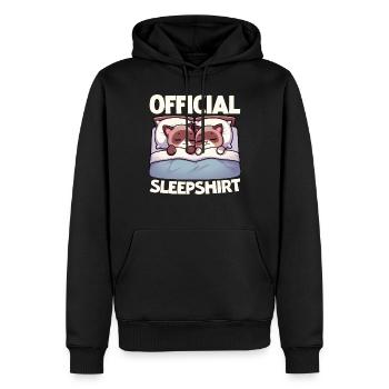 Chemise de nuit officielle Pyjama chat birman - Sweat à capuche Premium bio Homme - noir - Devant - Nico (187cm)