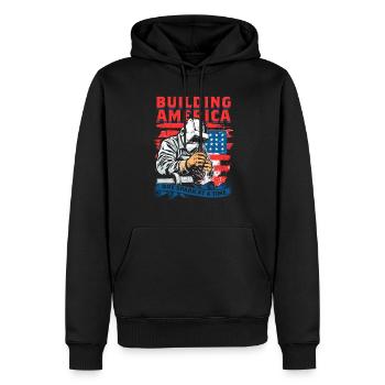Welder Welding Specialist - Men’s Premium Organic Hoodie - black - Front - Nico (187cm)