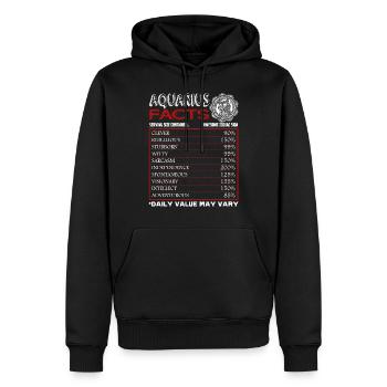 Aquarius Facts Funny Sign Of Zodiac - Men’s Premium Organic Hoodie - black - Front - Nico (187cm)