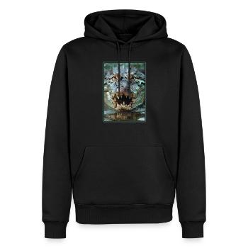 Crocodiles Crocodile - Sweat à capuche Premium bio Homme - noir - Devant - Nico (187cm)