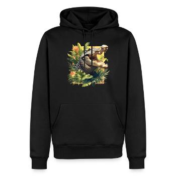 Crocodiles Crocodile - Sweat à capuche Premium bio Homme - noir - Devant - Nico (187cm)