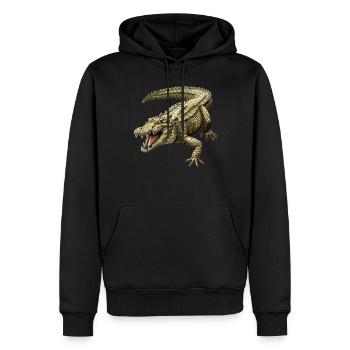 Crocodiles Crocodile - Sweat à capuche Premium bio Homme - noir - Devant - Nico (187cm)