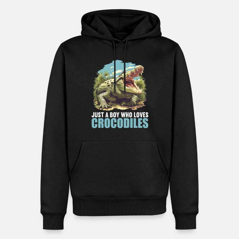 Crocodiles Crocodile - Sweat à capuche Premium bio Homme - noir