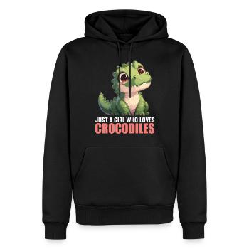 Crocodiles Crocodile - Sweat à capuche Premium bio Homme - noir - Devant - Nico (187cm)