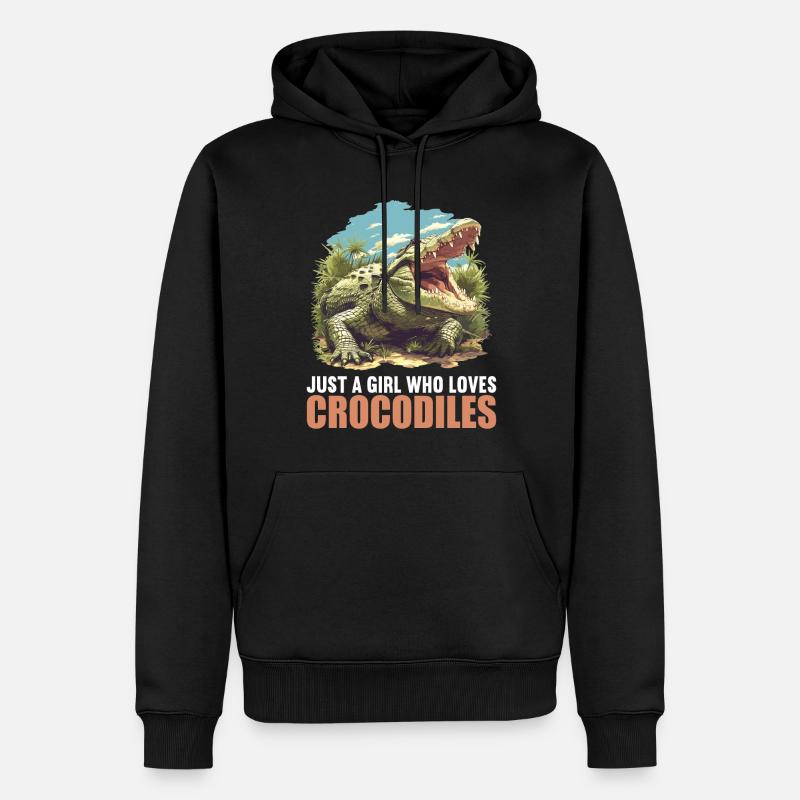 Crocodiles Crocodile - Sweat à capuche Premium bio Homme - noir