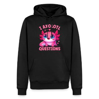Axolotl Süßer Amphibien -Haustierliebhaber Otaku - Männer Premium Bio Hoodie - Schwarz - Vorne - Nico (187cm)