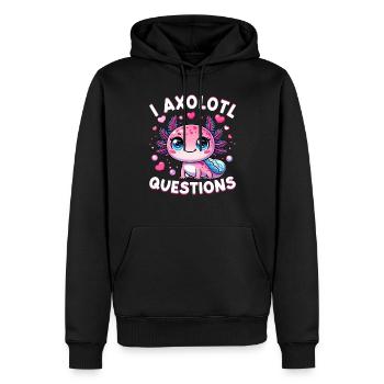 Axolotl Süßer Amphibien -Haustierliebhaber Otaku - Männer Premium Bio Hoodie - Schwarz - Vorne - Nico (187cm)