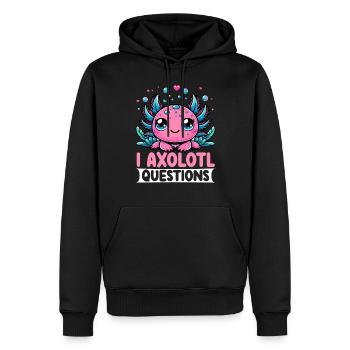 Axolotl Süßer Amphibien -Haustierliebhaber Otaku - Männer Premium Bio Hoodie - Schwarz - Vorne - Nico (187cm)