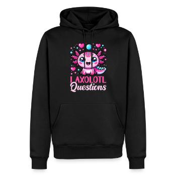 Axolotl Süßer Amphibien -Haustierliebhaber Otaku - Männer Premium Bio Hoodie - Schwarz - Vorne - Nico (187cm)