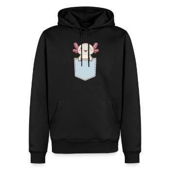 Axolotl Süßer Amphibien -Haustierliebhaber Otaku - Männer Premium Bio Hoodie - Schwarz - Vorne - Nico (187cm)