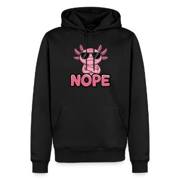 Axolotl Süßer Amphibien -Haustierliebhaber Otaku - Männer Premium Bio Hoodie - Schwarz - Vorne - Nico (187cm)