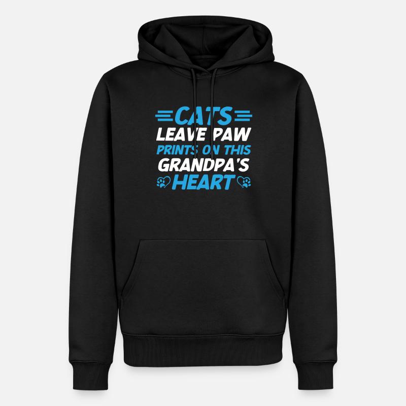 Chats Cadeaux Papy - Sweat à capuche Premium bio Homme - noir