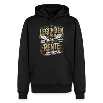 Legenden Gehen 2027 In Rente - Männer Premium Bio Hoodie - Schwarz - Vorne - Nico (187cm)