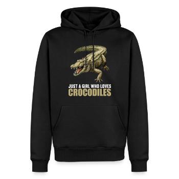 Crocodiles Crocodile - Sweat à capuche Premium bio Homme - noir - Devant - Nico (187cm)