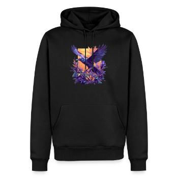 Crows Crow - Men’s Premium Organic Hoodie - black - Front - Nico (187cm)