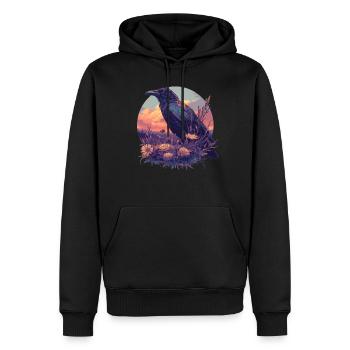 Crows Crow - Men’s Premium Organic Hoodie - black - Front - Nico (187cm)