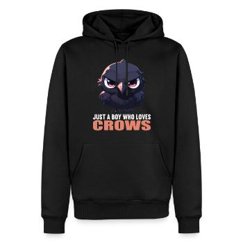 Crows Crow - Men’s Premium Organic Hoodie - black - Front - Nico (187cm)