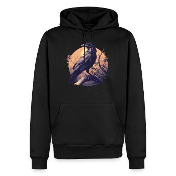 Crows Crow - Men’s Premium Organic Hoodie - black - Front - Nico (187cm)