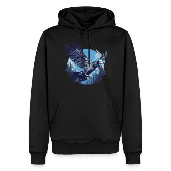 Crows Crow - Men’s Premium Organic Hoodie - black - Front - Nico (187cm)