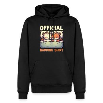 Official Sleeper Dragon Sweet Lazy - Men’s Premium Organic Hoodie - black - Front - Nico (187cm)