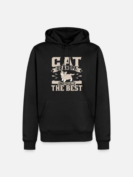 Chats Cadeaux Papy - Sweat à capuche Premium bio Homme - noir