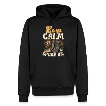 Collectionneur De Champignons Cultivateur De Champignons Restez Calme Et Speronnez - Sweat à capuche Premium bio Homme - noir - Devant - Nico (187cm)