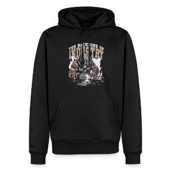 Welder Welding Professional The Backbone Of Industry - Men’s Premium Organic Hoodie - black - Front - Nico (187cm)