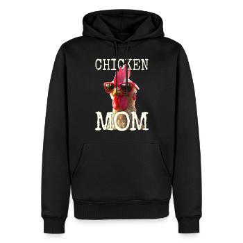 Chicken Mom Chicken Mom Farmer's Wife Mother's Day Chickens - Men’s Premium Organic Hoodie - black - Front - Nico (187cm)