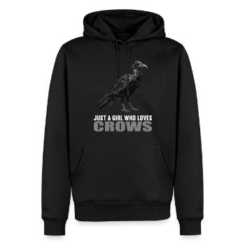 Corbeaux Corbeaux - Sweat à capuche Premium bio Homme - noir - Devant - Nico (187cm)