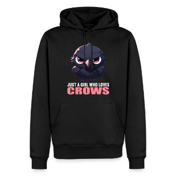 Crows Crow - Men’s Premium Organic Hoodie - black - Front - Nico (187cm)