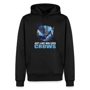 Crows Crow - Men’s Premium Organic Hoodie - black - Front - Nico (187cm)