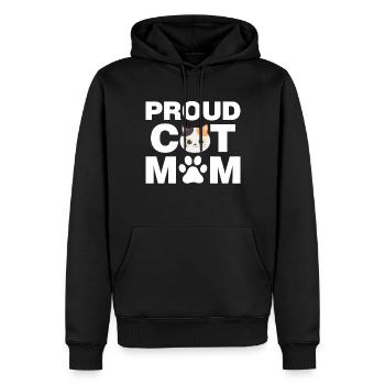 Cat Mom Gifts - Männer Premium Bio Hoodie - Schwarz - Vorne - Nico (187cm)