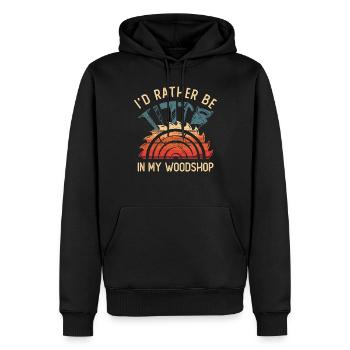 I'd Rather Be In My Woodshop Handwerker Schreiner - Männer Premium Bio Hoodie - Schwarz - Vorne - Nico (187cm)