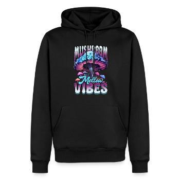 Pilzsammler Pilzzüchter Mushroom Mellow Vibes - Männer Premium Bio Hoodie - Schwarz - Vorne - Nico (187cm)