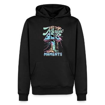 Pilzsammler Pilzzüchter Mushroom Magic Moments - Männer Premium Bio Hoodie - Schwarz - Vorne - Nico (187cm)
