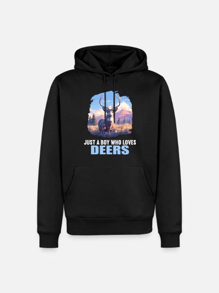 Deer Deer - Men’s Premium Organic Hoodie - black