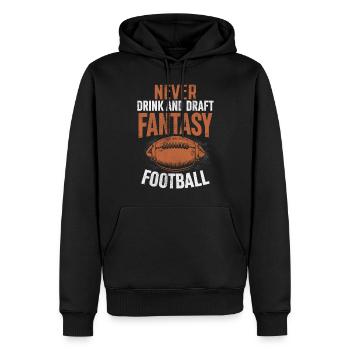 Ne jamais boire et rédiger un contrat de football fantastique - Sweat à capuche Premium bio Homme - noir - Devant - Nico (187cm)