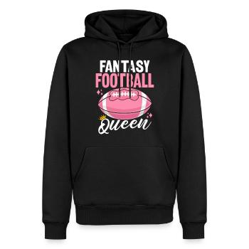 Fantasy Football Queen FFL Filles Commish Draft - Sweat à capuche Premium bio Homme - noir - Devant - Nico (187cm)
