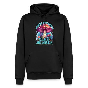 Pilzsammler Fungi Finder's Club Member - Männer Premium Bio Hoodie - Schwarz - Vorne - Nico (187cm)